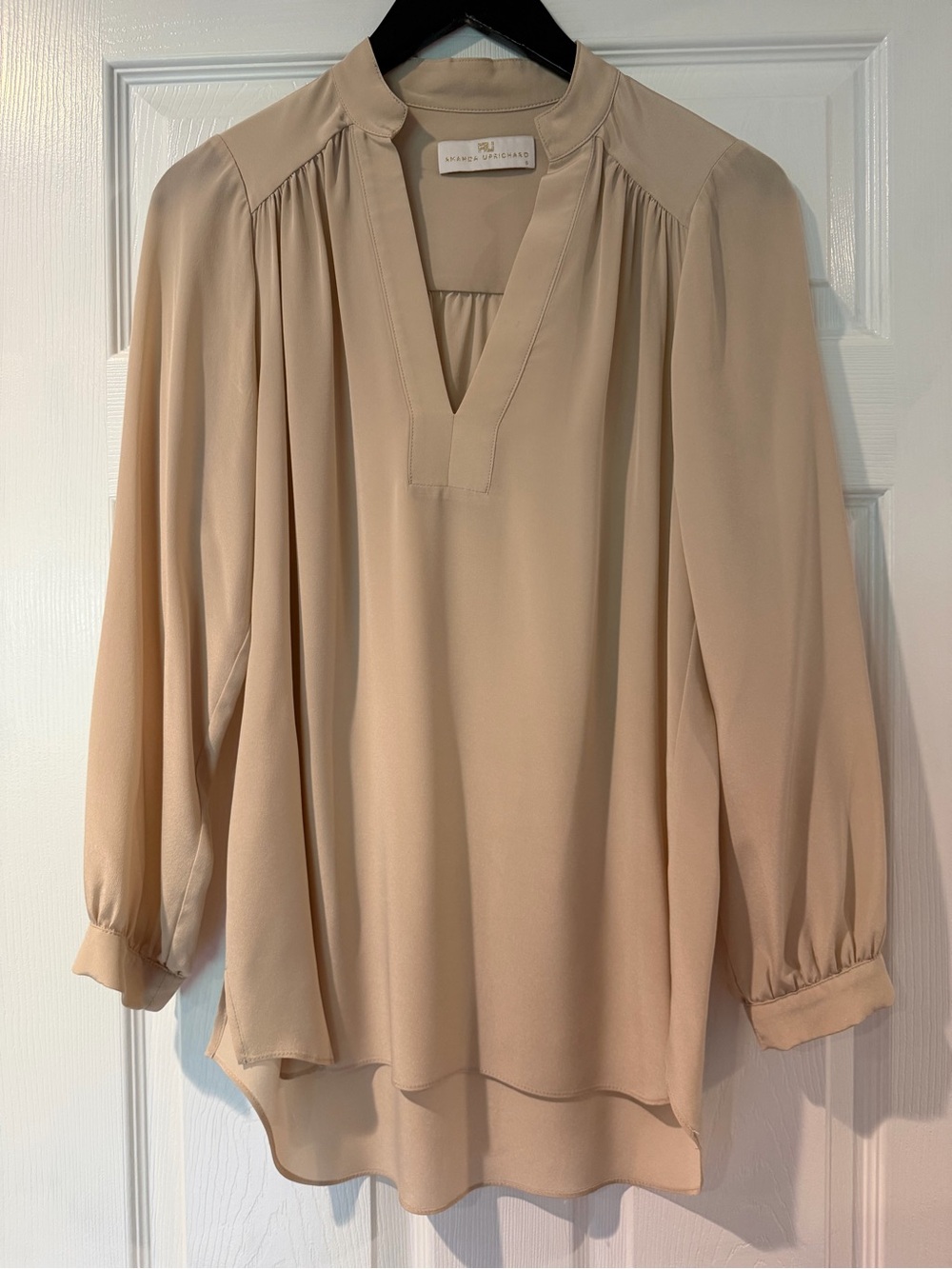 Amanda Uprichard Taupe Blouse- S
